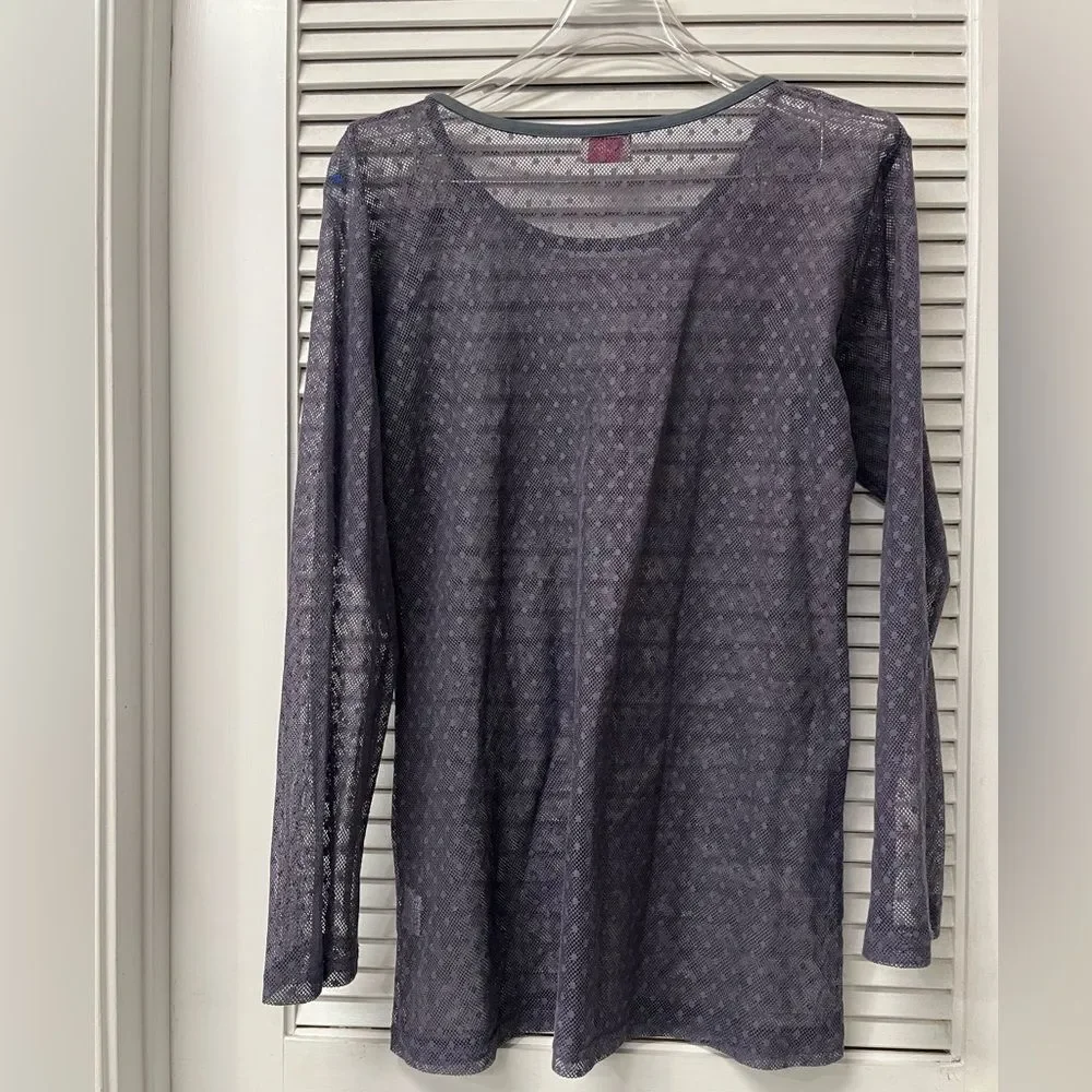 TULIP ✨medium ✨Chic Gray/purple Long Sleeve Women's Top/tunic/coverup